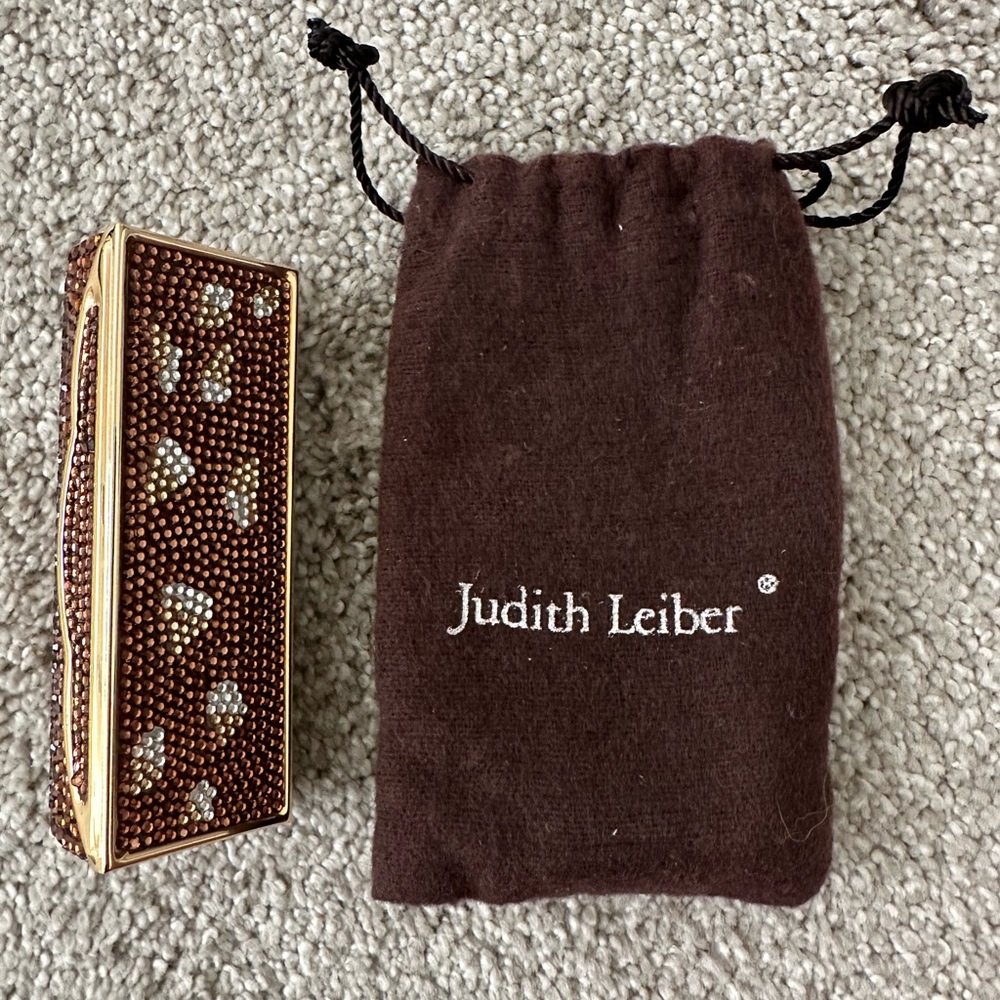 Judith Leiber lipstick case with pouch